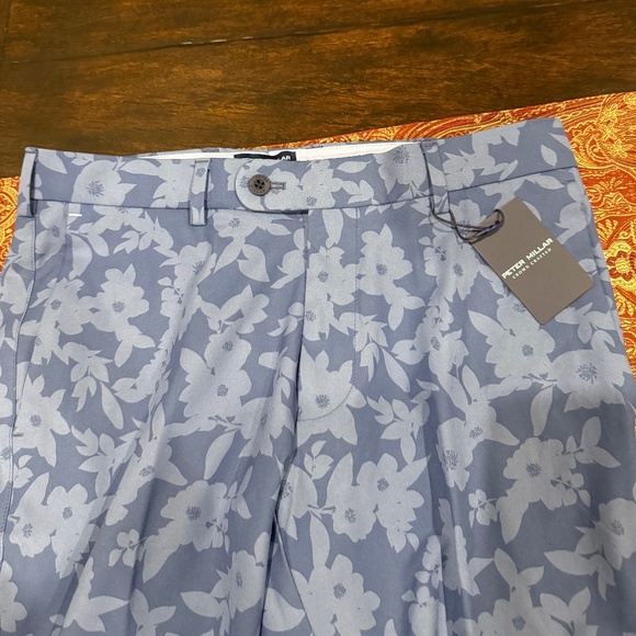 Peter Millar Men's SZ 30x34 Blue Pearl Floral Surge Performance Pants MSRP $198 - Picture 4 of 8